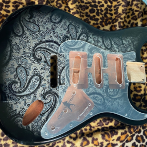 Black Paisley Stratocaster HSH Alder Fender Replacement Body Shielded Cavity
