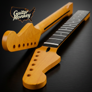 Reverse Headstock Roasted Maple Rosewood Slab Stainless Steel Rolled Medium Jumbo Satin Nitro Finish